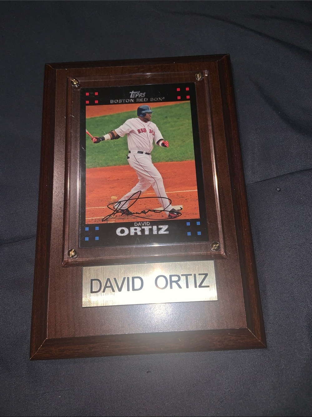 Topps Red, White and Blue Baseball Card Plaque - Boston